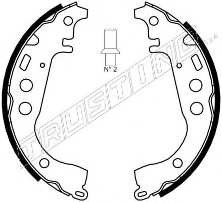 TRUSTING 7451 Brake Shoe Set